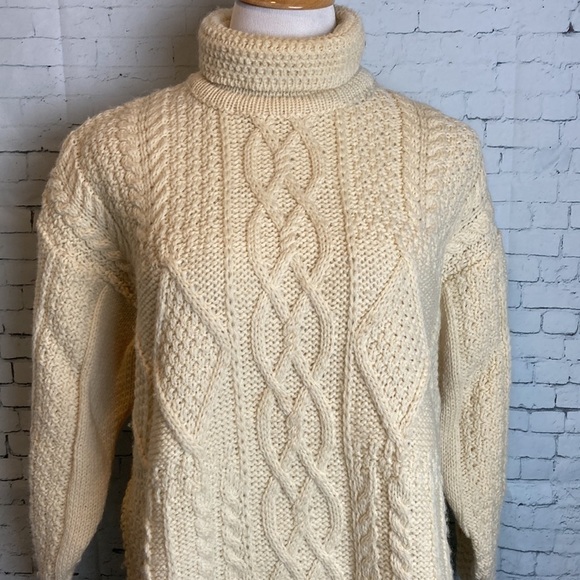 Kennedy of Ardara Vintage Cable-Knit Heavy Sweater Ireland New Wool Fisherman's - Picture 3 of 13
